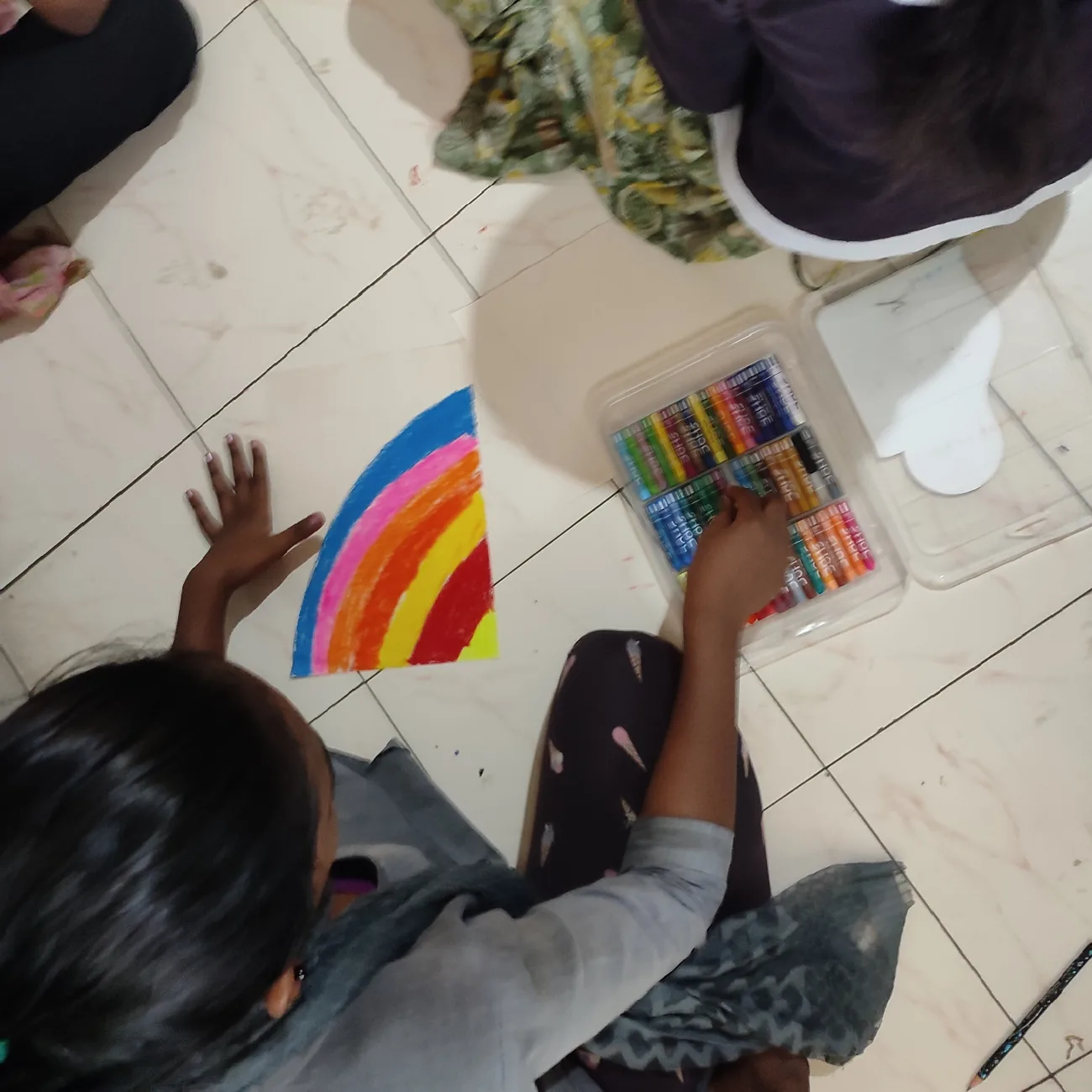 Art therapy session in India